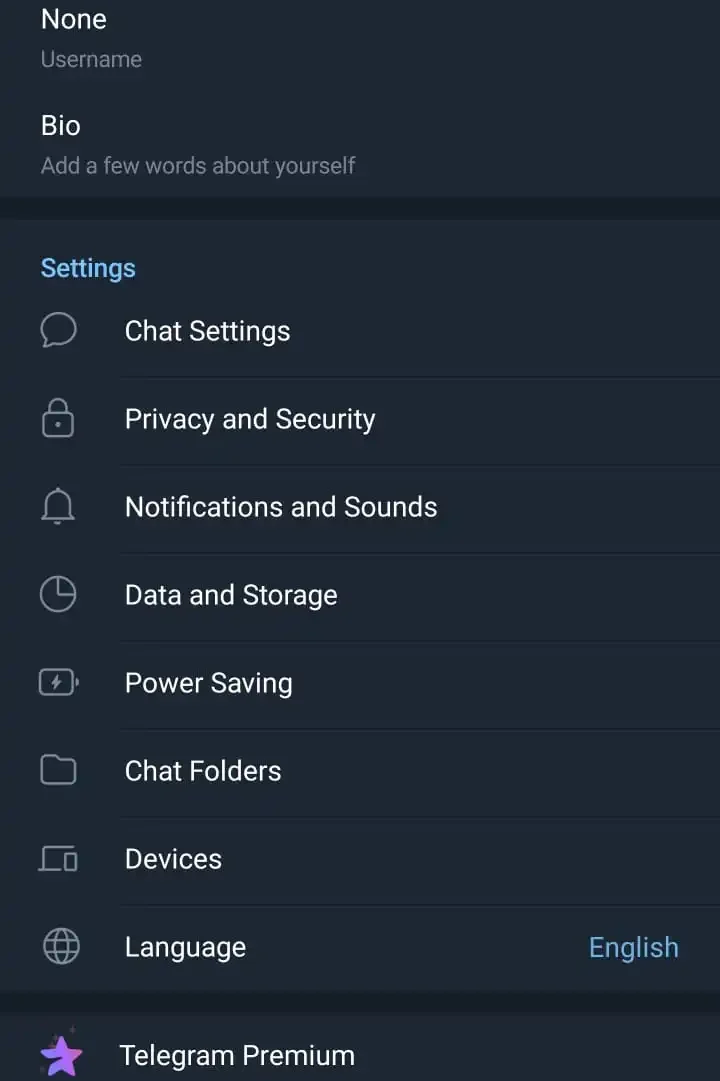 Chat Folders telegram