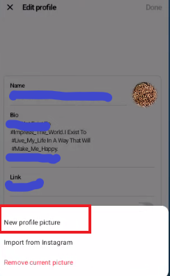 change threads profile image