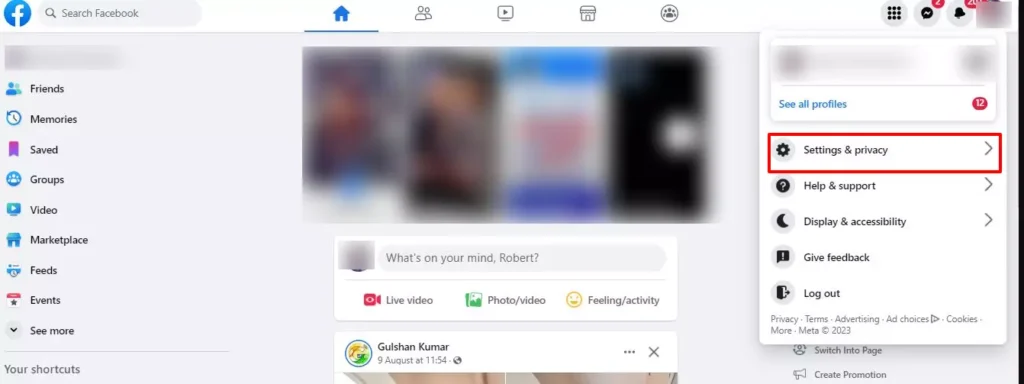 Facebook Setting