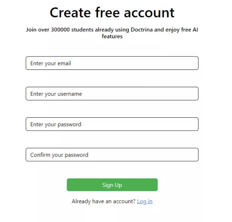 Create Account Doctrina AI